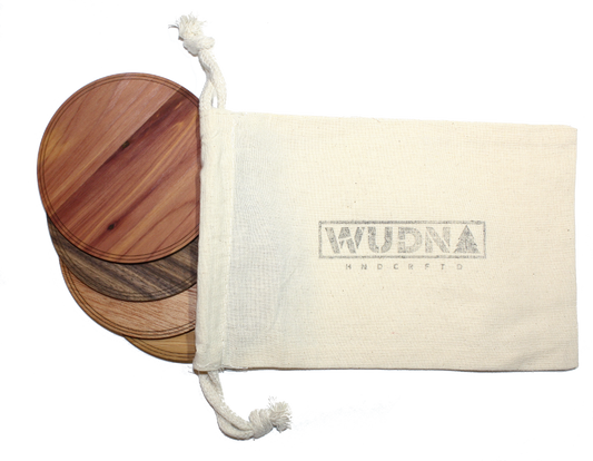 Solid Bamboo Coasters & Matching Box | BSU Broncos