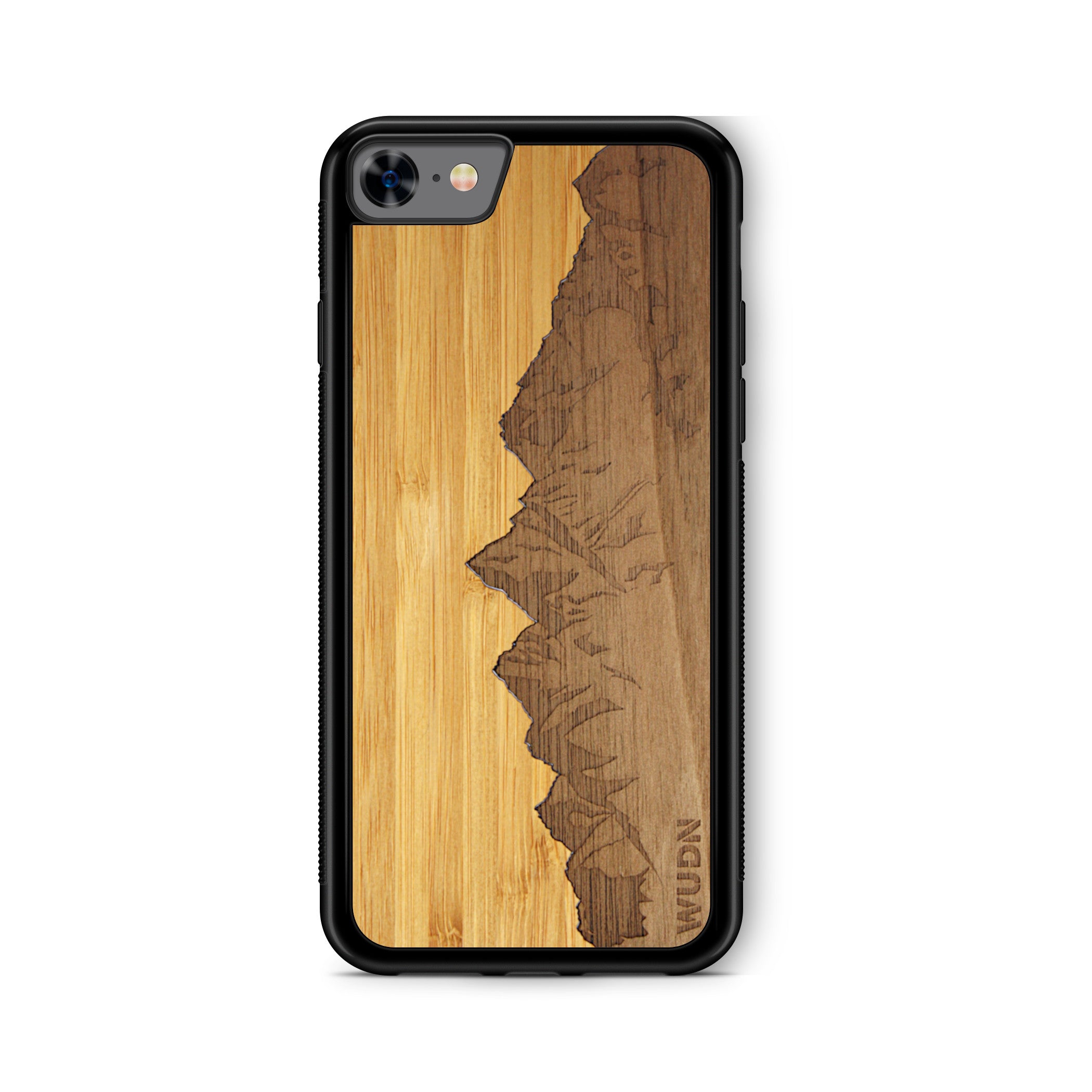 Slim Wooden Phone Case | Sawtooth Mountains Traveler, Cases by WUDN for iPhone 7 / 8 / SE