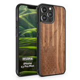 Slim Wooden iPhone Case (American Flag in Black Walnut)