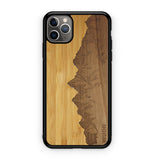 Slim Wooden Phone Case | Sawtooth Mountains Traveler, Cases by WUDN for iPhone 11 Pro Max (6.5")