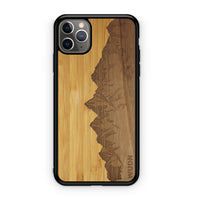 Slim Wooden Phone Case | Sawtooth Mountains Traveler, Cases by WUDN for iPhone 11 Pro Max (6.5