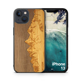 Slim Wooden Phone Case (Sawtooth Mountains Walnut Sky)