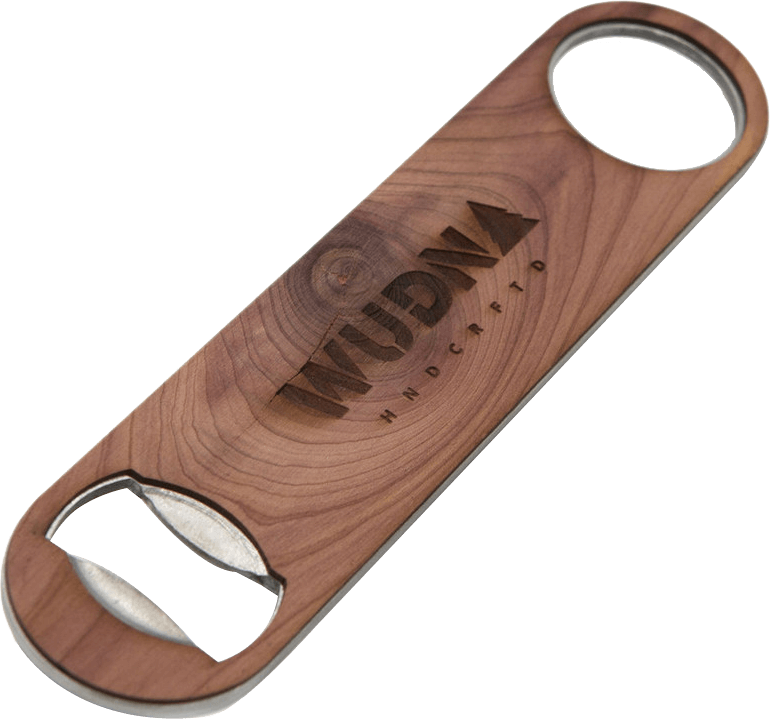 Industrial Wood Bottle Opener, Bar - WUDN