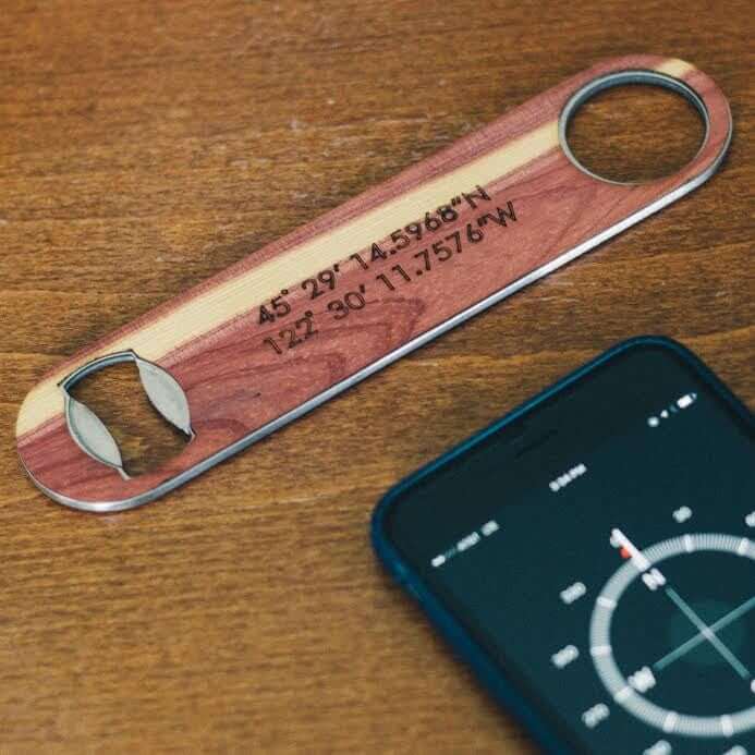 Customizable Industrial Wood Bottle Opener, Bar - WUDN