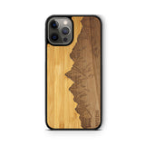 Slim Wooden Phone Case | Sawtooth Mountains Traveler, Cases by WUDN for iPhone 12 Pro (6.1")