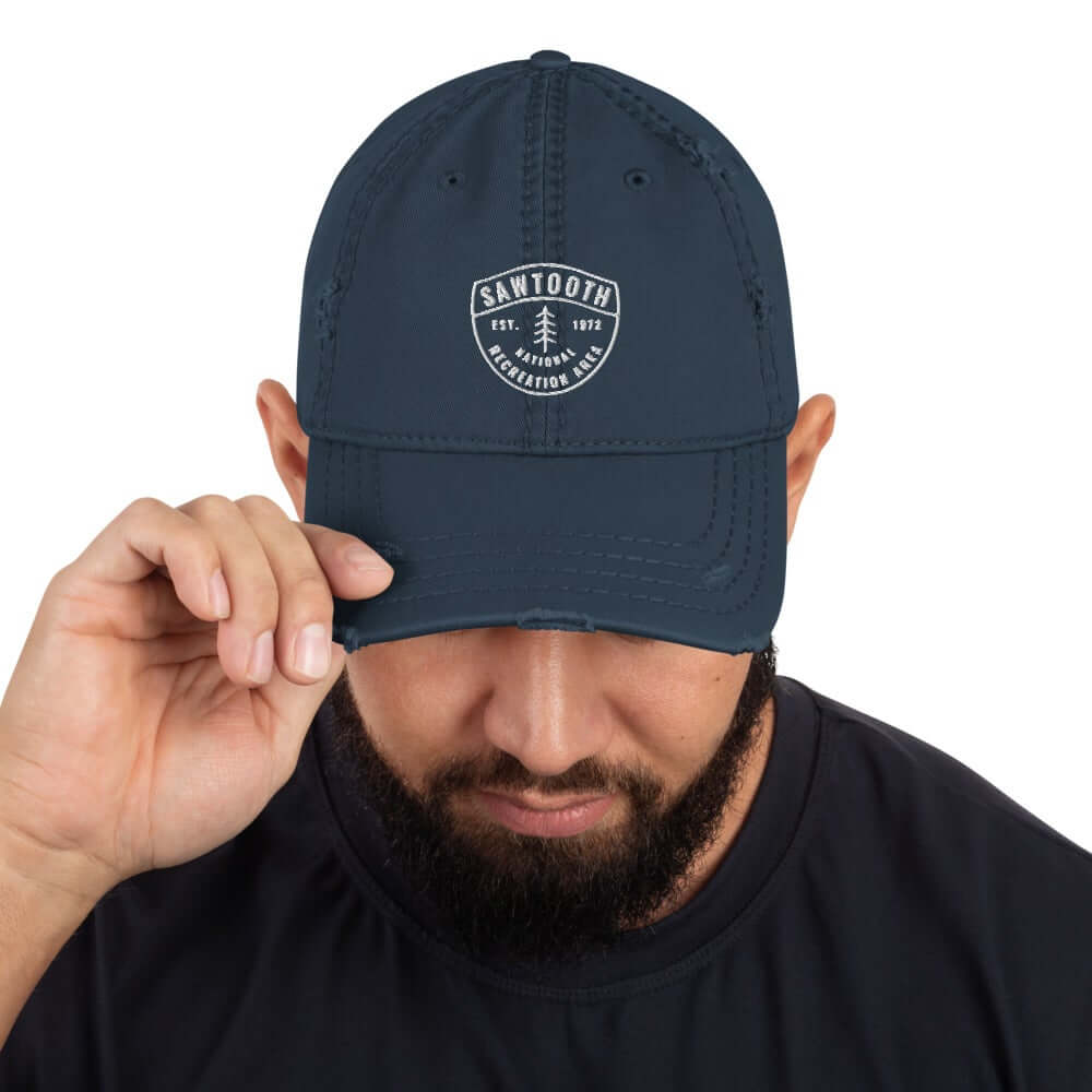 Distressed baseball shop caps embroidered hats