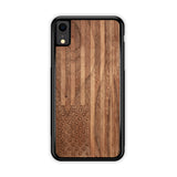 Slim Wooden iPhone Case (American Flag in Black Walnut)