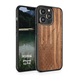 Slim Wooden iPhone Case (American Flag in Black Walnut)