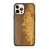 Slim Wooden Phone Case (Sawtooth Mountains Walnut Sky)