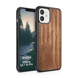 Slim Wooden iPhone Case (American Flag in Black Walnut)