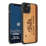 Slim Wooden iPhone Case | California Republic in Mahogany