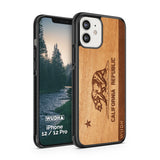 Slim Wooden iPhone Case | California Republic in Mahogany