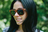 Recycled Skatedeck Jetty Ledge Brown Sunglasses by WUDN