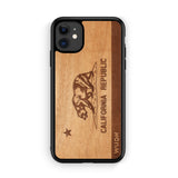 Slim Wooden iPhone Case | California Republic in Mahogany