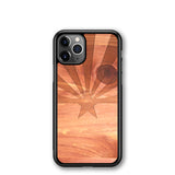 Slim Wooden iPhone Case (Arizona State Flag in Aromatic Cedar)
