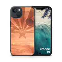 Slim Wooden iPhone Case (Arizona State Flag in Aromatic Cedar)