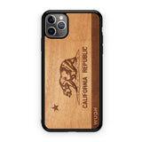 Slim Wooden iPhone Case | California Republic in Mahogany