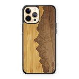 Slim Wooden Phone Case | Sawtooth Mountains Traveler, Cases by WUDN for iPhone 12 Pro Max (6.7")