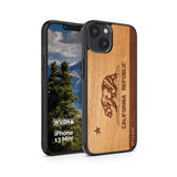 Slim Wooden iPhone Case | California Republic in Mahogany